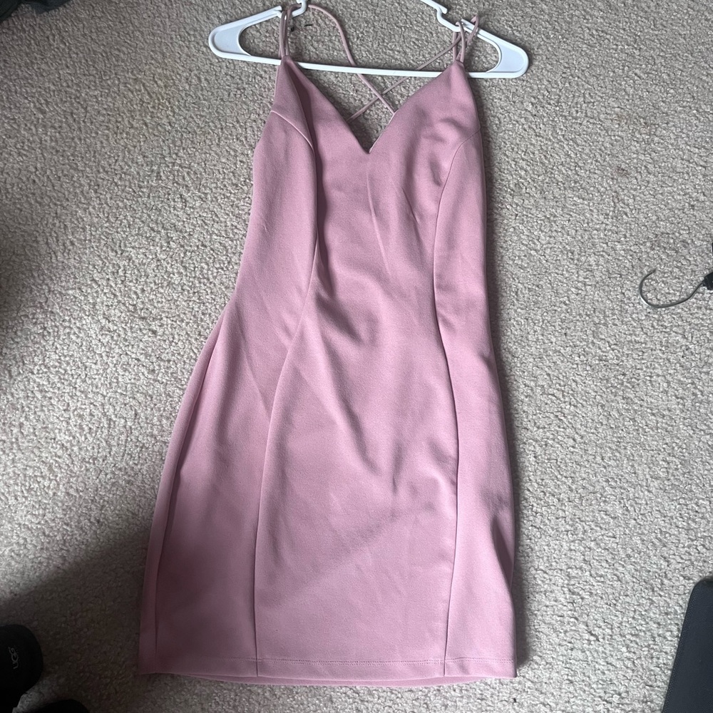 Short pink club dress